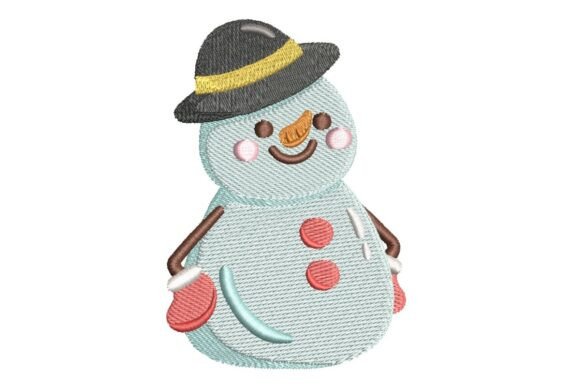Cheerful Snowman in Top Hat Embroidery Design Review