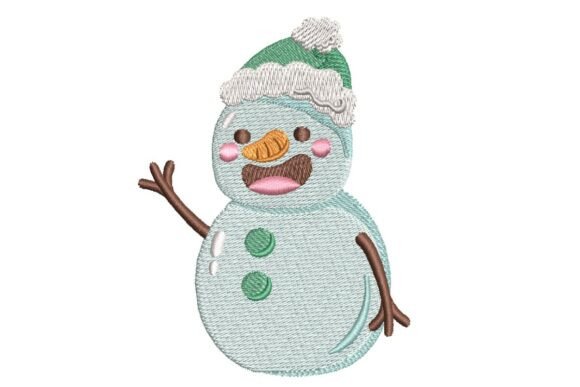 Cheerful Waving Snowman Embroidery Design Review