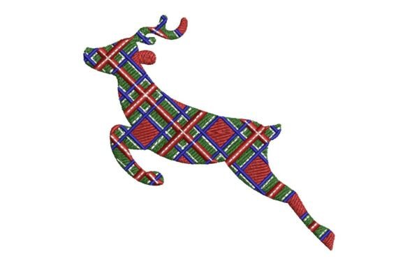 Festive Plaid Reindeer Embroidery Design Review