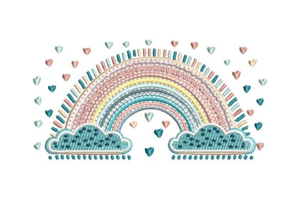 Ornate Rainbow with Clouds and Hearts Review