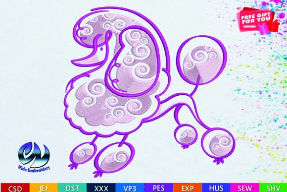 Poodle Embroidery Design Review: 10 Formats for Boutique Apparel