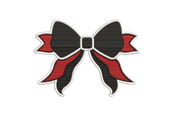 Review: Black and Red Bow Embroidery Design for Apparel