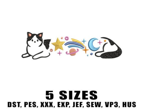 Review: Galaxy Cat Embroidery Design for Boutique Sweatshirts