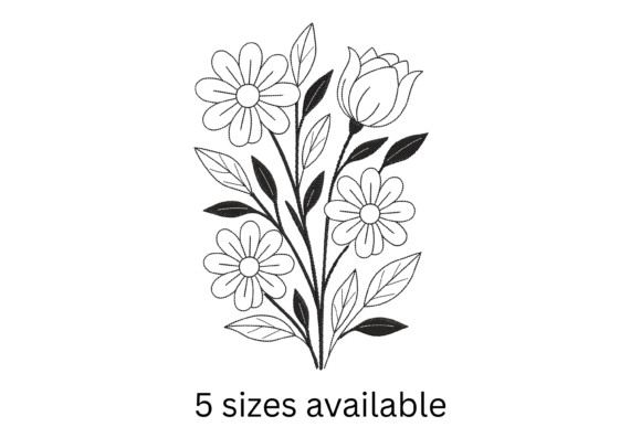 Reviewing Outline Floral Embroidery Design for Etsy Shops