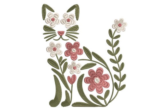 Reviewing the Floral Cat Embroidery File for Holiday Sales