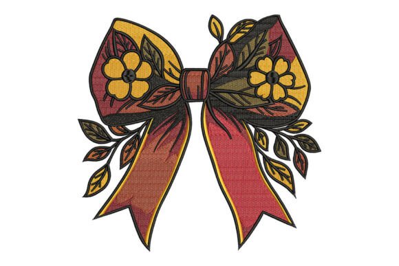 Reviewing the Floral Fall Bow Embroidery Design