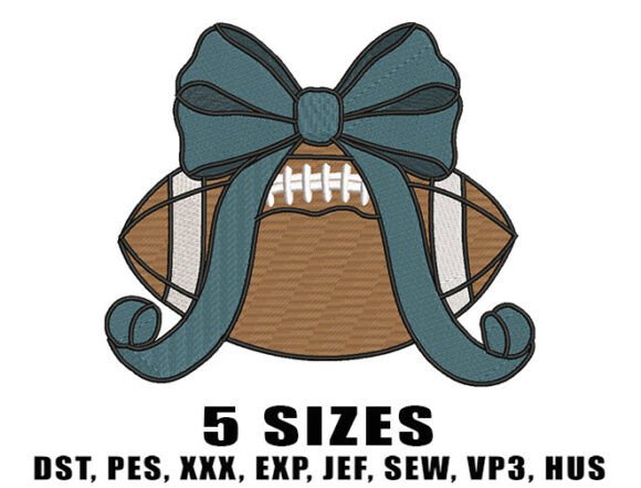 Reviewing the Football Bow Embroidery Design