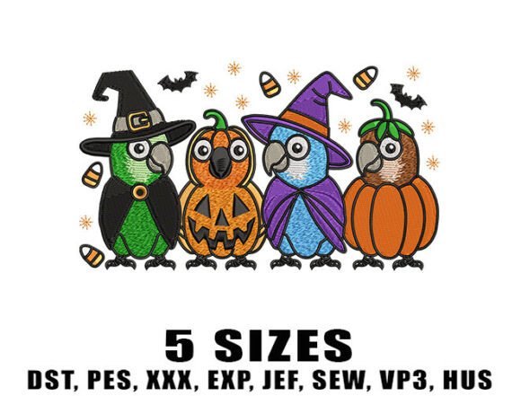 Reviewing the Spooky Parrot Embroidery Design