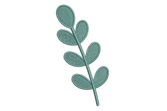Stylized Teal Branch Embroidery Design Review